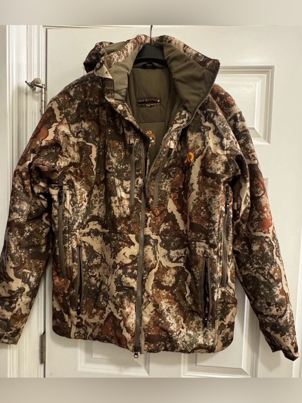 First Lite Solitude Insulated Jacket Men L Specter Camo Hunting Silent Windproof